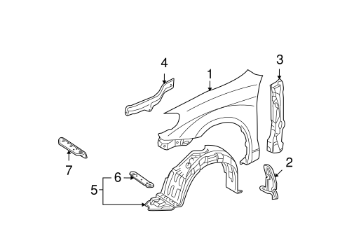 BODY/FENDER & COMPONENTS for 2004 Toyota Matrix #1
