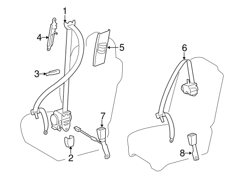 ELECTRICAL/FRONT SEAT BELTS for 2015 Toyota Tundra #1
