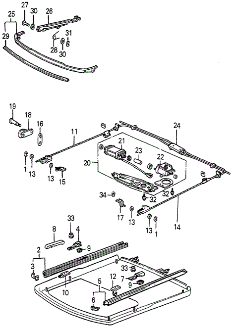 INTERIOR / BUMPER/SLIDING GLASS (2) for 1985 Honda ACCORD SEDAN #1