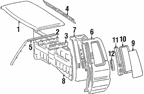 Body/Cab Assembly for 1987 Toyota Pickup #2