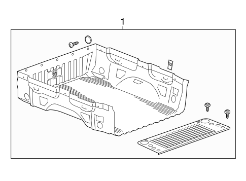 Sierra 1500 EXTERIOR TRIM - PICK UP BOX 2