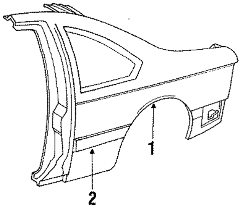 Thunderbird EXTERIOR TRIM - QUARTER PANEL