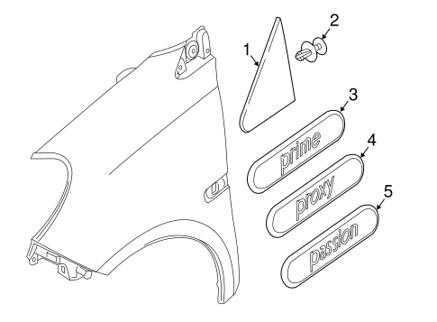 Exterior Trim - Fender for 2018 Smart Fortwo #0