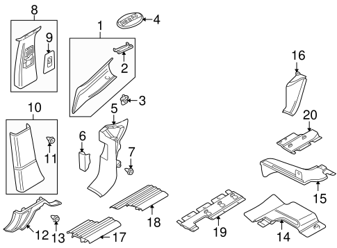 Range Rover INTERIOR TRIM - PILLARS