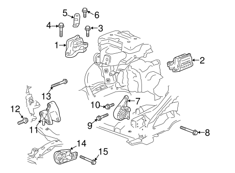 Engine/Engine & Trans Mounting for 2019 GMC Acadia #1