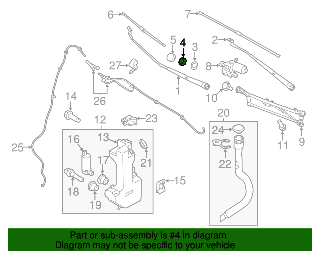 Wiper Arm Nut Wiper Arm Nut