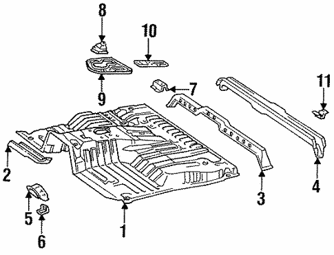 Floor for 1996 Toyota Land Cruiser #0