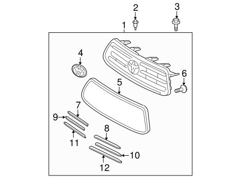BODY/GRILLE & COMPONENTS for 2009 Toyota Highlander #1