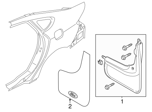 Fusion EXTERIOR TRIM - QUARTER PANEL