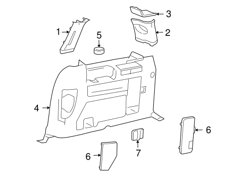 Monterey INTERIOR TRIM - SIDE PANEL