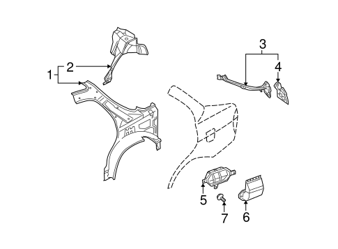 Inner Structure for 2000 Kia Spectra #0