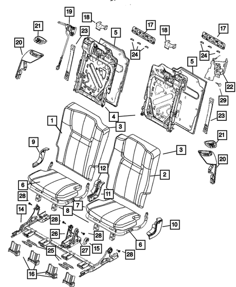Rear Seats - Third Row for 2010 Jeep Commander #2