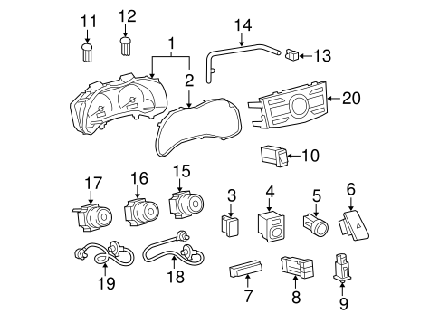 HVAC/SWITCHES & SENSORS for 2011 Toyota Corolla #3