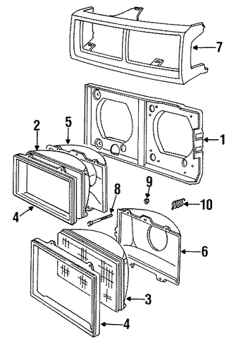760 HEADLAMP COMPONENTS 2