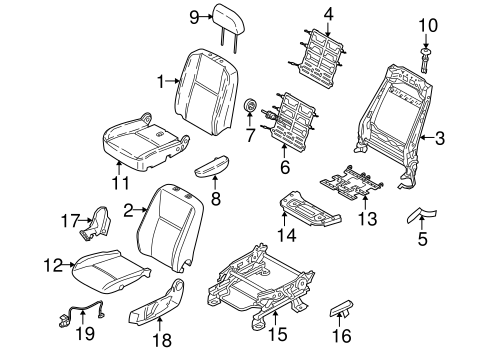 Body/Front Seat Components for 2013 Ford Transit Connect #1