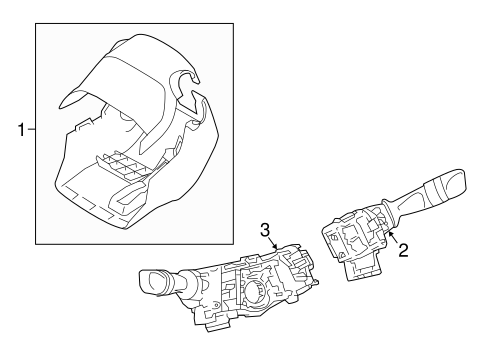 STEERING/SHROUD, SWITCHES & LEVERS for 2016 Scion iM #1