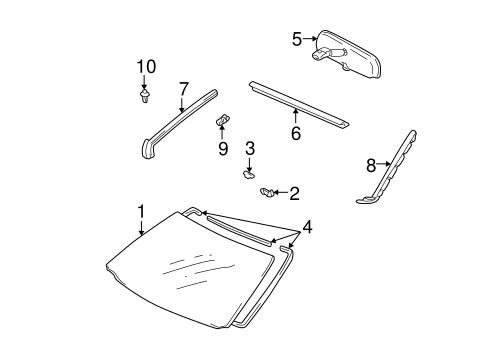 BODY/REVEAL MOLDINGS for 2004 Toyota Highlander #1