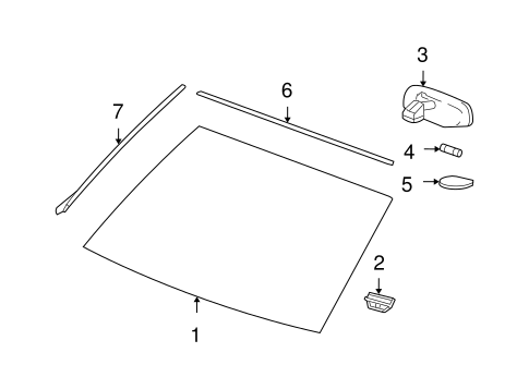 Glass - Windshield for 2011 GMC Canyon #0