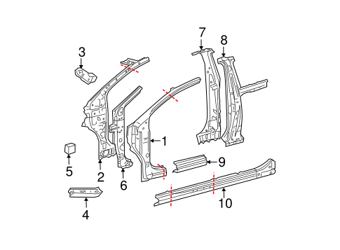 BODY/ROCKER for 2009 Toyota Yaris #1