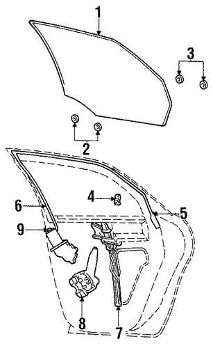 Sable GLASS - REAR DOOR