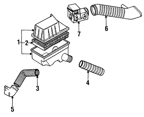 Air Inlet for 1991 Volkswagen Cabriolet #0