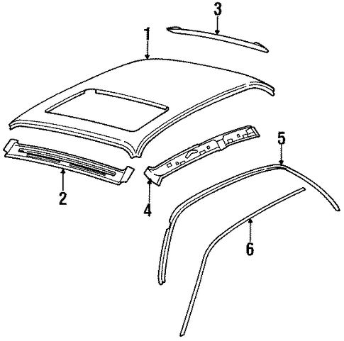 XJ12 EXTERIOR TRIM - ROOF