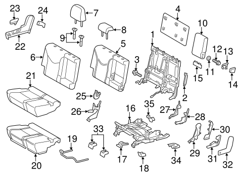 BODY/REAR SEAT COMPONENTS for 2013 Toyota Prius V #2