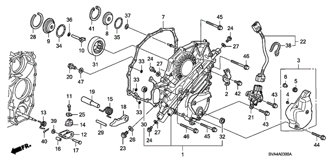 Transmission - Automatic/Left Side Cover for 2006 Honda CIVIC COUPE #1