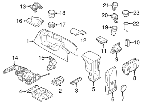 Body/Center Console for 2016 Ford Transit Connect #1