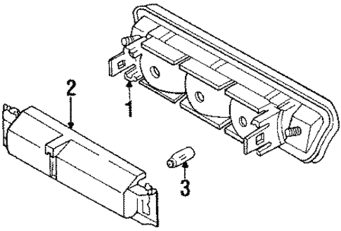High Mounted Stop Lamp for 1991 Volkswagen Corrado #0