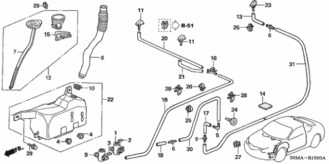 Windshield Washer (1) for 2006 Acura RSX #0