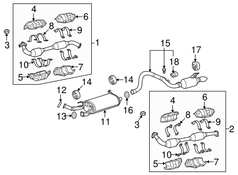 EXHAUST SYSTEM/EXHAUST COMPONENTS for 2016 Toyota Land Cruiser #1