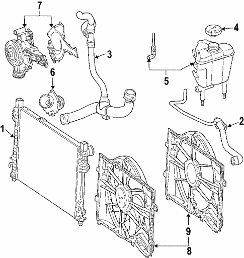 Radiator & Components for 2010 Mercedes-Benz SLK 350 #0