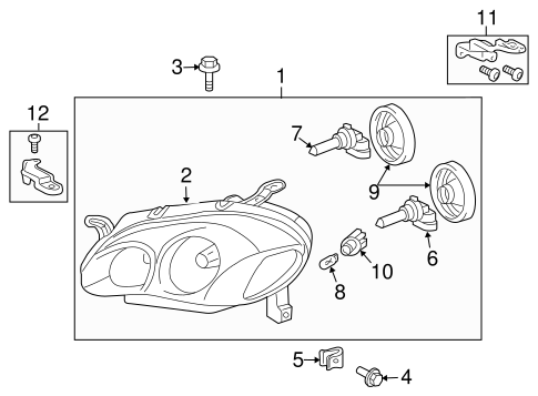 ELECTRICAL/HEADLAMP COMPONENTS for 2003 Toyota Corolla #1