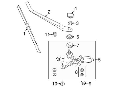 911 REAR WIPER COMPONENTS