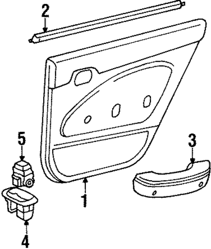Prizm INTERIOR TRIM - REAR DOOR