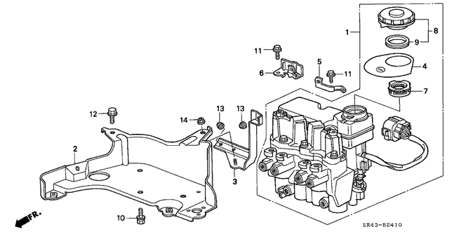 CHASSIS/ABS MODULATOR for 1993 Honda CIVIC SEDAN #1