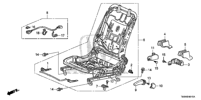 INTERIOR / BUMPER/FRONT SEAT COMPONENTS (DRIVER SIDE) for 2013 Honda INSIGHT #1