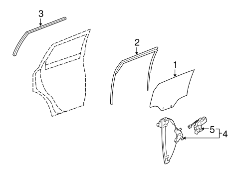 Vue GLASS - REAR DOOR