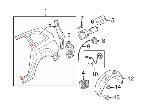 Quarter Panel & Components for 2010 Audi Q5 #0