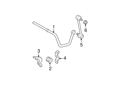 REAR SUSPENSION/STABILIZER BAR & COMPONENTS for 2004 Toyota Camry #1