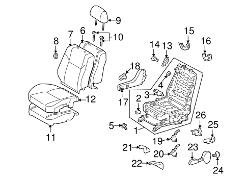 BODY/FRONT SEAT COMPONENTS for 2005 Scion tC #2