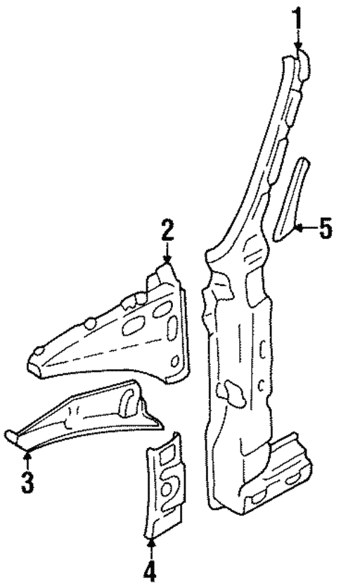Hinge Pillar for 1994 Audi Cabriolet #0
