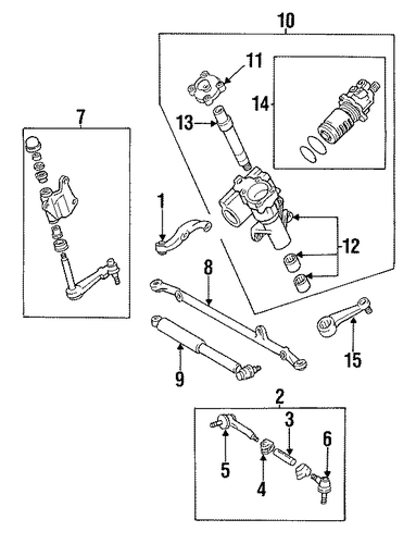 STEERING/STEERING GEAR & LINKAGE for 1998 Toyota T100 #4