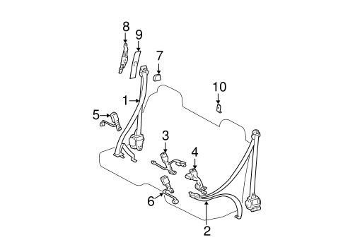 ELECTRICAL/FRONT SEAT BELTS for 2003 Toyota Tundra #2