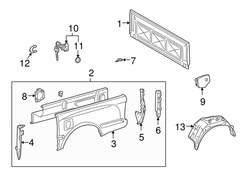 BODY/FRONT & SIDE PANELS for 2002 Toyota Tacoma #2