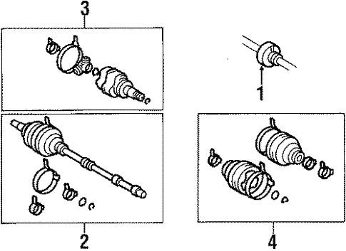Front Suspension/Axle Shaft for 1990 Toyota Tercel #1