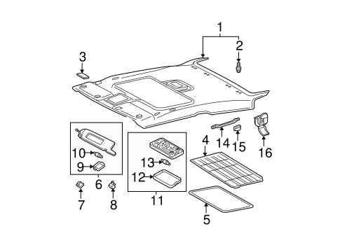 BODY/INTERIOR TRIM - ROOF for 2005 Toyota Solara #1