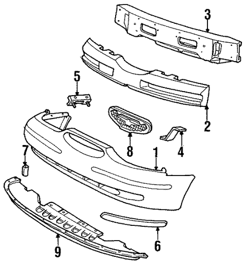 Thunderbird BUMPER & COMPONENTS - FRONT