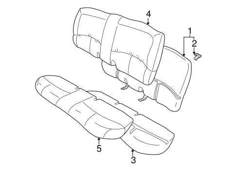 Body/Rear Seat Components for 2005 Buick LeSabre #1